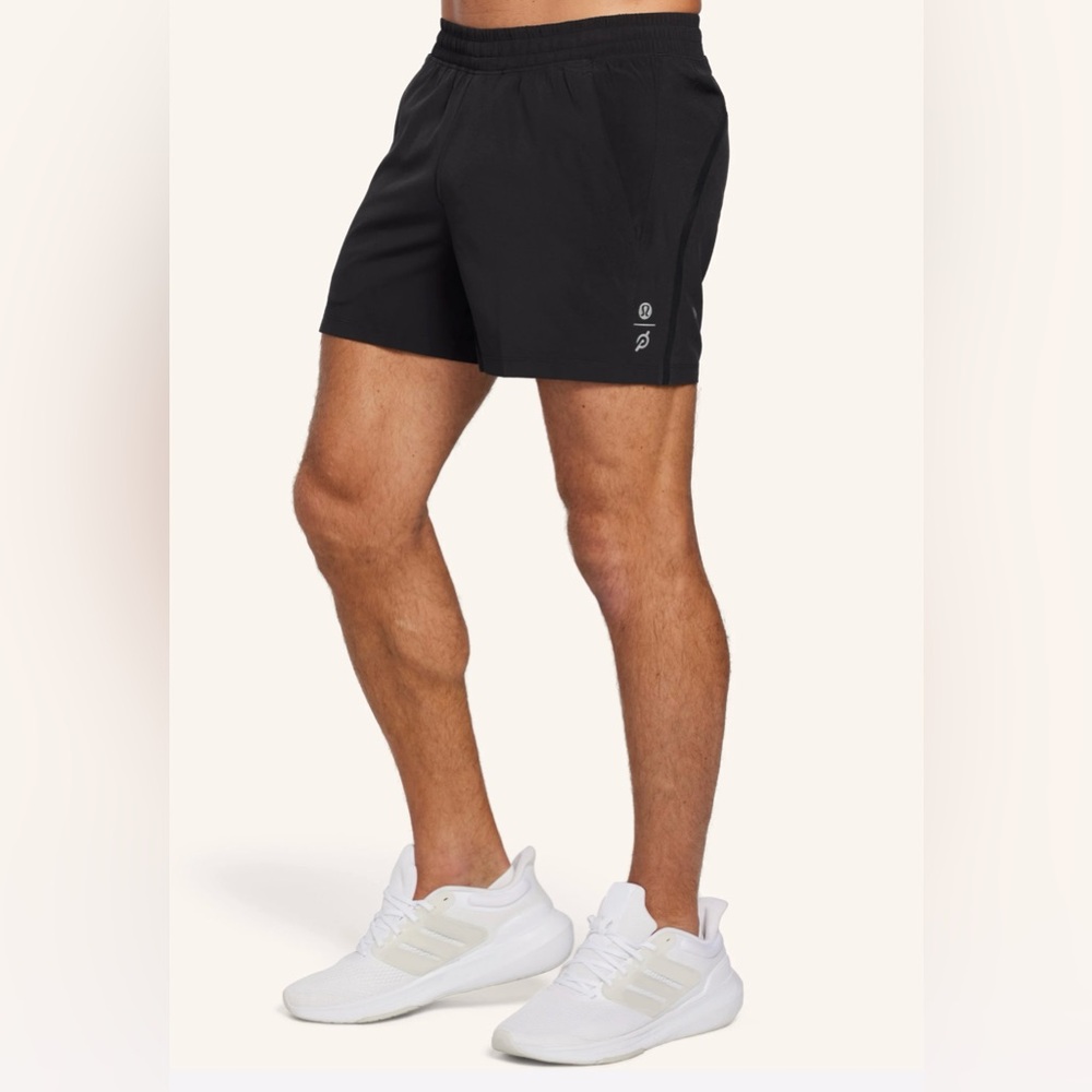 lululemon + Peloton Men's Black Athletic Shorts - Medium - 5” Linerless